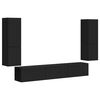 vidaXL Ensemble meuble TV 4 pc Noir Bois d'ing&eacute;nierie