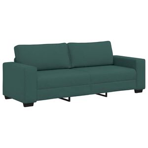 vidaXL Canap&eacute; 3 places vert fonc&eacute; 220 x 77 x 82 cm en tissu