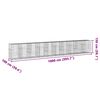 vidaXL Panier gabion avec couvercle 1000x100x150 cm fer galvanis&eacute;