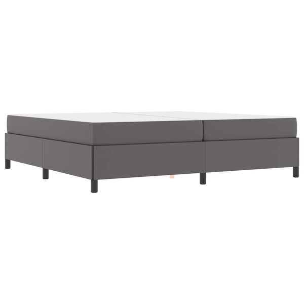 vidaXL Cadre de lit avec matelas Gris 200 x 200 cm tissu