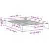 vidaXL Cadre de lit Marron 140 x 210 cm Pin massif