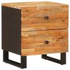 vidaXL Cabinet de chevet avec tiroir 2 pcs Marron 40 x 33 x 46 cm