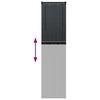 vidaXL Store de Fen&ecirc;tre avec des rideaux Noir Aluminium