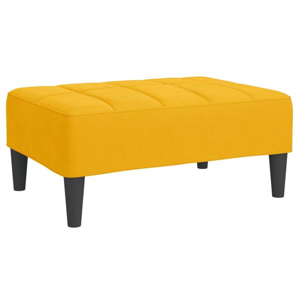 vidaXL Repose-pied Jaune 78x56x32 cm Velours