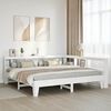 vidaXL Lit biblioth&egrave;que sans matelas blanc 200x200 cm bois pin massif