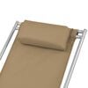 vidaXL Chaises inclinables de terrasse lot de2 Acier Taupe