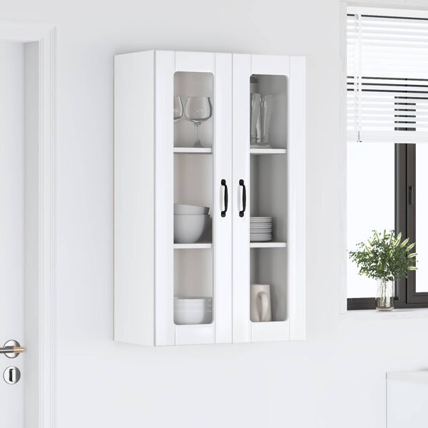 vidaXL Meuble mural de cuisine Blanc brillant 60 x 31 x 100 cm