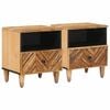 vidaXL Table de chevet 2 pcs Marron 50 x 33 x 60 cm