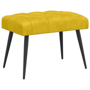 vidaXL Banc avec capitonnage bouton Jaune 60 x 40 x 45 cm Velours