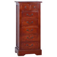 vidaXL Commode Marron classique 45x35x100 cm Bois d'acajou massif