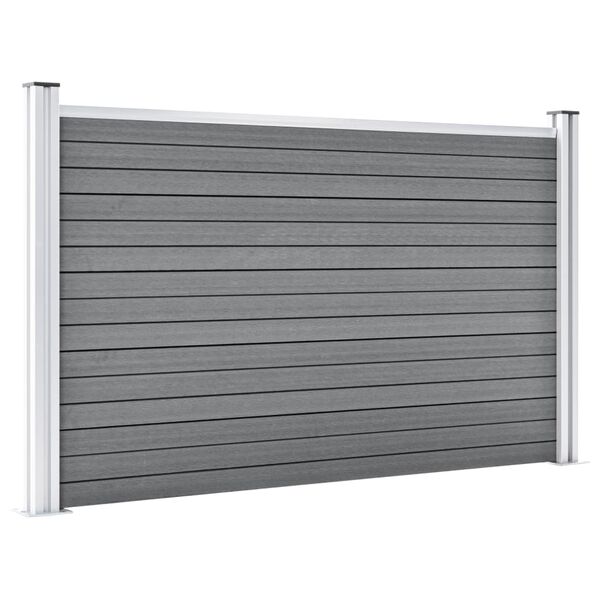 vidaXL Clôture de jardin WPC 872x106 cm Gris