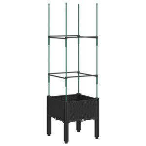 vidaXL Jardini&egrave;re avec treillis noir 40x40x142,5 cm PP