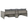 vidaXL Salon de jardin 2 pcs avec coussins Gris R&eacute;sine tress&eacute;e