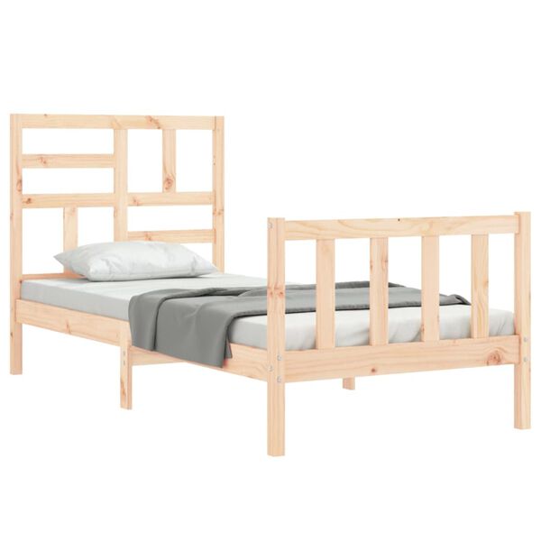 vidaXL Cadre de lit sans matelas 90x200 cm bois de pin massif