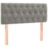 vidaXL Sommier &agrave; lattes de lit et matelas gris clair 120x190cm velours