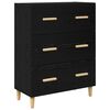 vidaXL Haut Armoire Ch&ecirc;ne noir 69,5 x 32,5 x 180 cm Bois d'ing&eacute;nierie