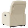 vidaXL Fauteuil inclinable Cr&egrave;me Tissu