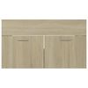 vidaXL Armoire d'&eacute;vier Ch&ecirc;ne sonoma 80x38,5x46 cm Bois d&rsquo;ing&eacute;nierie