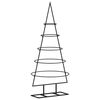 vidaXL Arbre de No&euml;l en m&eacute;tal pour d&eacute;coration noir 90 cm