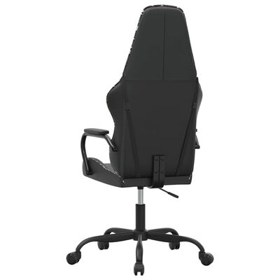 vidaXL Chaise de jeu de massage camouflage et noir similicuir