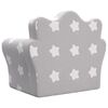 vidaXL Canap&eacute;-lit pour enfants Gris clair avec &eacute;toiles Peluche douce