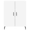 vidaXL Buffet haut Blanc 69,5x34x180 cm Bois d'ing&eacute;nierie