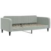vidaXL Lit de jour avec gigogne sans matelas gris clair 90x200 cm