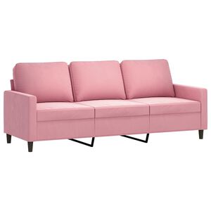 vidaXL Canap&eacute; &agrave; 3 places Rose 180 cm Velours