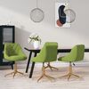 vidaXL Chaises pivotantes &agrave; manger lot de 4 vert clair velours