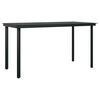 vidaXL Ensemble à manger de jardin 5 pcs Noir