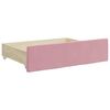 vidaXL Lit de jour avec gigogne et tiroirs rose 100x200 cm velours
