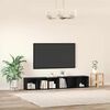 vidaXL Ensemble meuble TV 2 pcs Ch&ecirc;ne noir 37 x 35 x 107cm