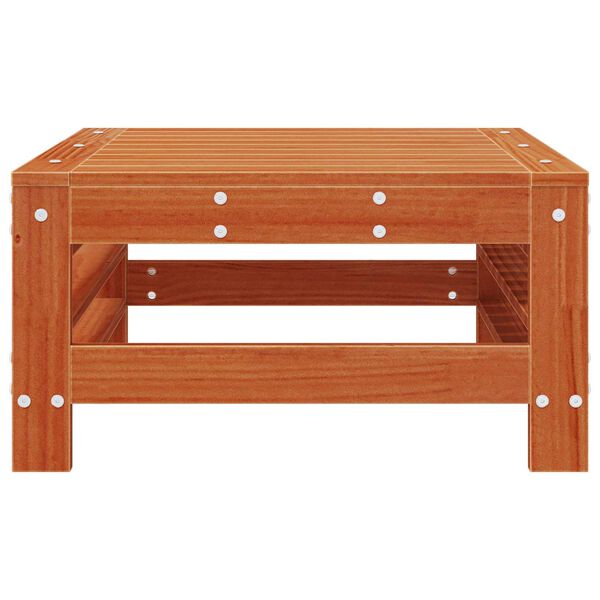 vidaXL Repose-pieds de jardin Pin massif Brun Cir&eacute; 57,5 x 57,5 x 30 cm