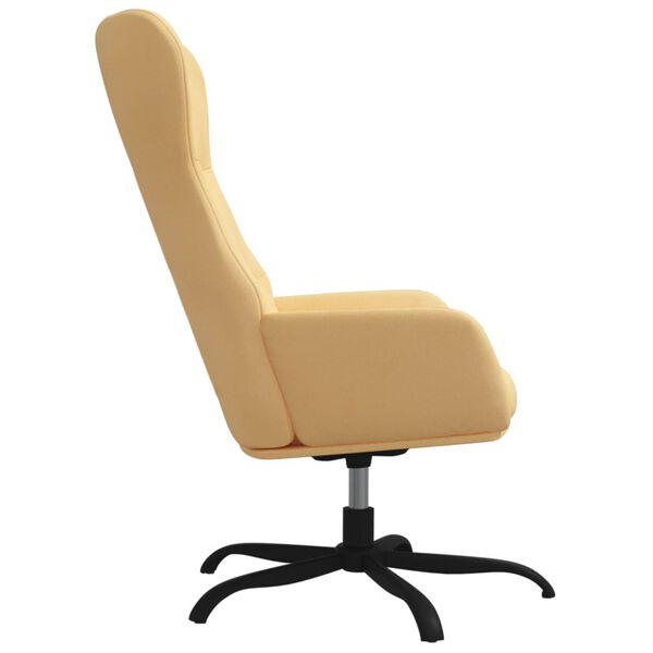 vidaXL Chaise de relaxation Cr&egrave;me Similicuir daim
