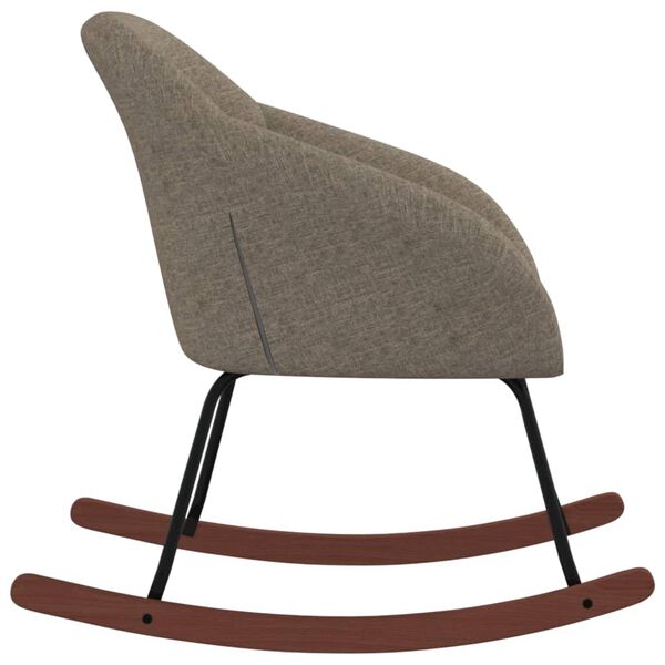 vidaXL Chaise &agrave; bascule Taupe Tissu