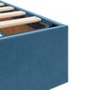 vidaXL Lit avec rangement et matelas Bleu fonc&eacute; 90 x 200 cm Velours