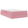 vidaXL Lit avec rangement et matelas Rose 120 x 190 cm Velours