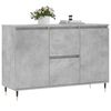vidaXL Buffet gris b&eacute;ton 101,5x35x70 cm bois d'ing&eacute;nierie