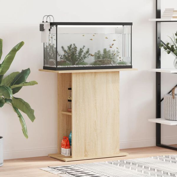 vidaXL Support d'aquarium Ch&ecirc;ne Sonoma 75x36x72,5 cm Bois d'ing&eacute;nierie