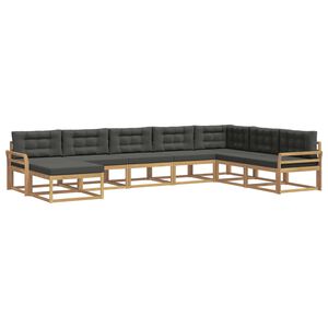 vidaXL Ensemble de canap&eacute;s d'ext&eacute;rieur 8 pc Blanc et anthracite