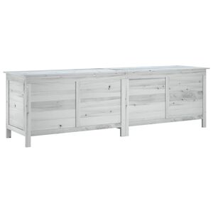vidaXL Bo&icirc;te de rangement de jardin blanc bois massif de sapin