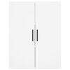 vidaXL Buffet haut Blanc 69,5x34x180 cm Bois d'ing&eacute;nierie