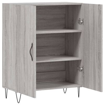 vidaXL Buffet sonoma gris 69,5x34x90 cm bois d'ingénierie