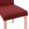 vidaXL Chaises &agrave; manger lot de 2 rouge bordeaux tissu