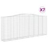 vidaXL Paniers &agrave; gabions arqu&eacute;s 7 pcs 400x50x160/180 cm fer galvanis&eacute;