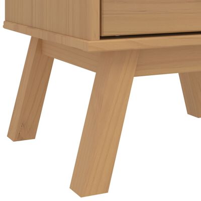 vidaXL Table de chevet OLDEN marron bois de pin solide