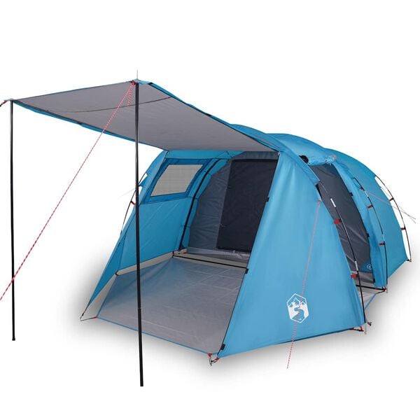 vidaXL Tente de camping tunnel 4 personnes bleu imperméable