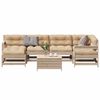 vidaXL Salon de jardin 7 pcs avec coussins Bois de pin massif