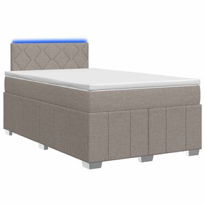vidaXL Lit boxspring avec matelas Taupe 120 x 190 cm Tissu
