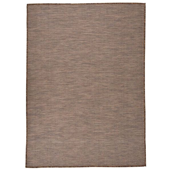 vidaXL Tapis &agrave; tissage plat d'ext&eacute;rieur 200x280 cm Marron